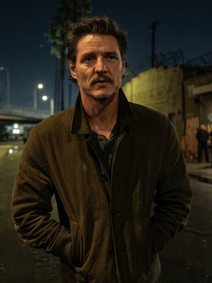 Pedro Pascal Behemoth 2026 Alex Brown Suede Jacket