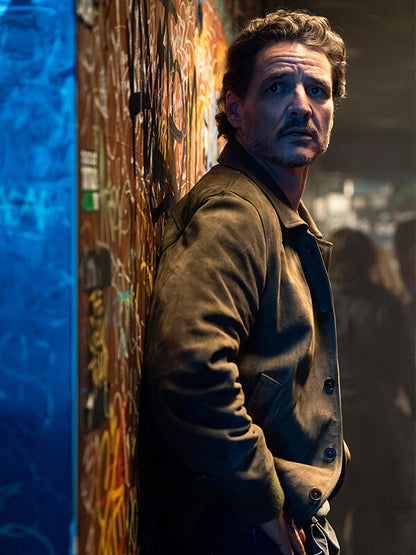 Pedro Pascal Behemoth 2026 Alex Brown Suede Jacket