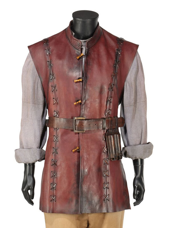 Perrin Aybara The Wheel of Time Maroon Leather Vest