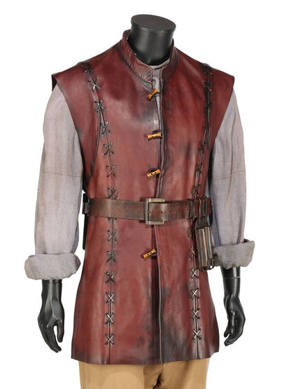 Perrin Aybara The Wheel of Time Maroon Leather Vest