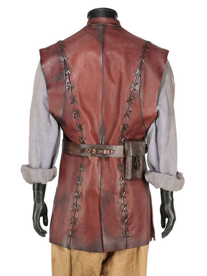 Perrin Aybara The Wheel of Time Maroon Leather Vest
