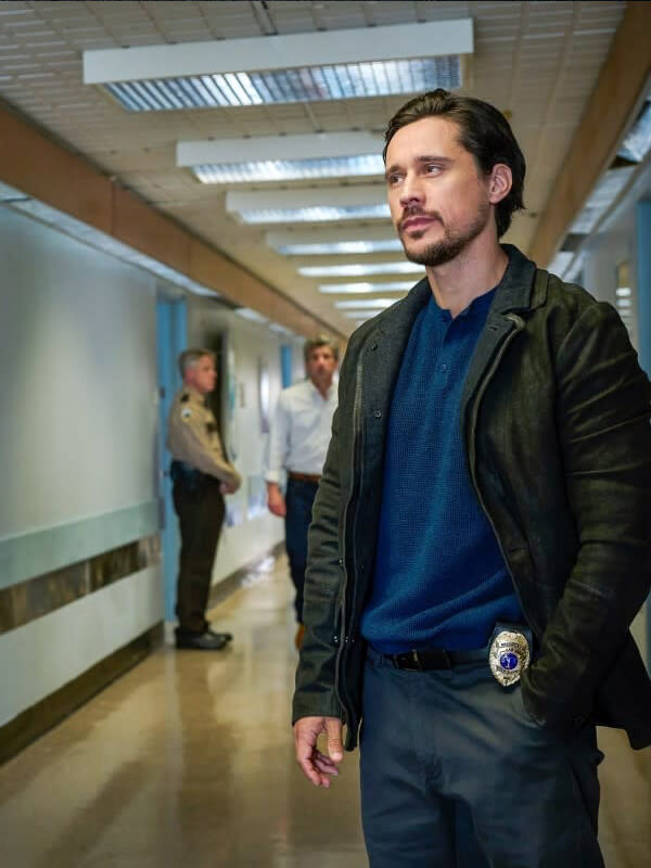 Peter Gadiot Memory Of A Killer 2026 Leather Jacket