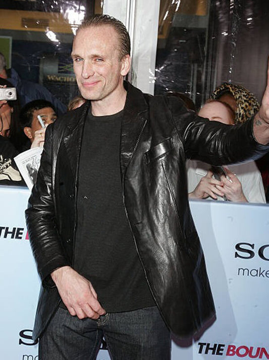 Peter Greene Black Leather Blazer
