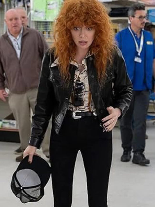 Poker Face S02 Natasha Lyonne Black Leather Jacket