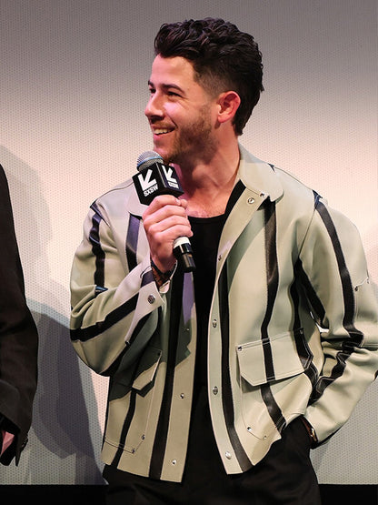 Power Ballad 2026 Nick Jonas Premiere Leather Jacket