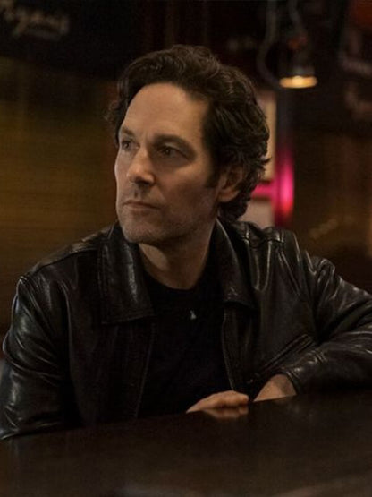 Power Ballad 2026 Paul Rudd Black Leather Jacket
