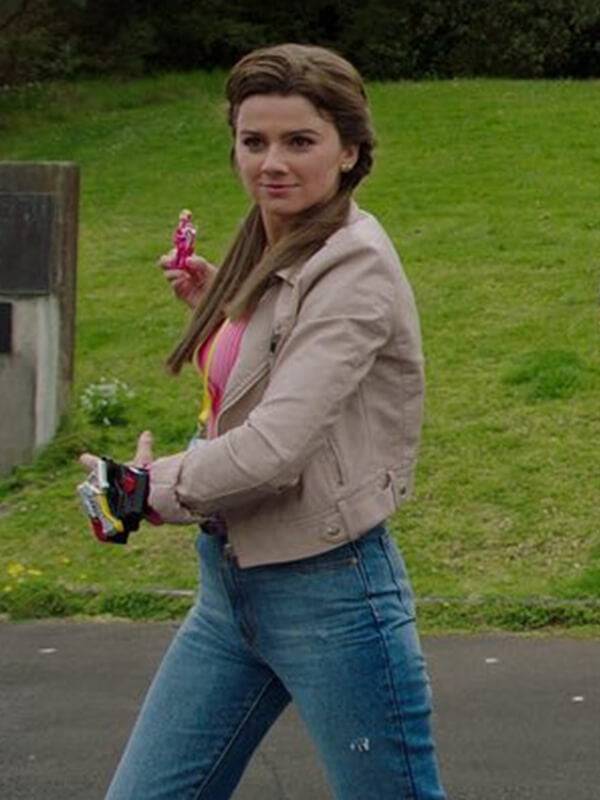 Power Rangers Dino Fury Amelia Jones Leather Jacket