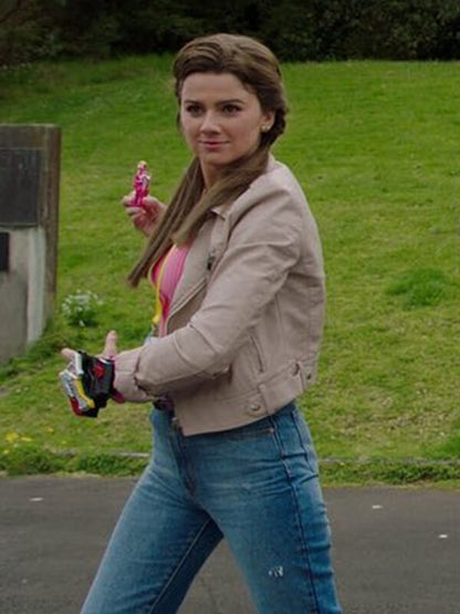 Power Rangers Dino Fury Amelia Jones Leather Jacket