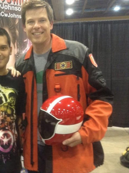 Power Rangers LightSpeed Rescue Carter Grayson Red Jacket