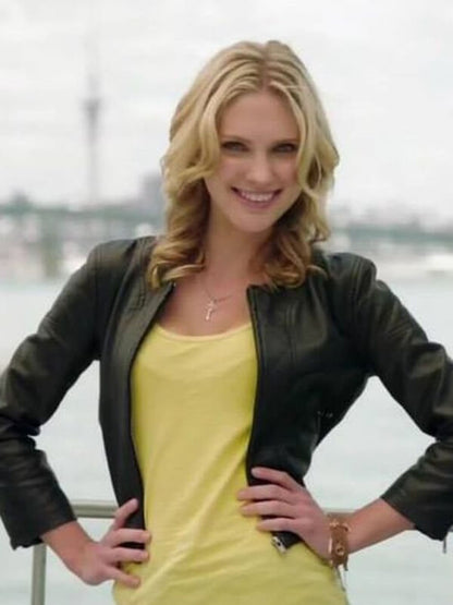 Power Rangers Megaforce Ciara Hanna Leather Jacket