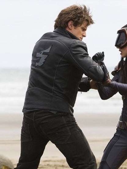 Power Rangers RPM Dan Ewing Black Leather Jacket