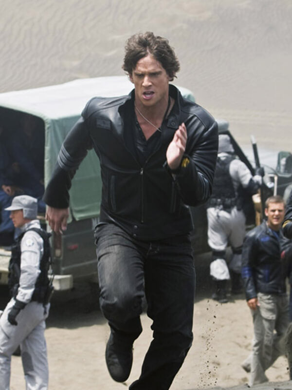Power Rangers RPM Dan Ewing Black Leather Jacket