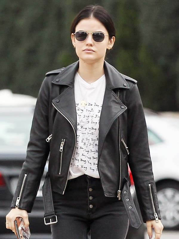 Pretty Little Liars Lucy Hale Biker Leather Jacket