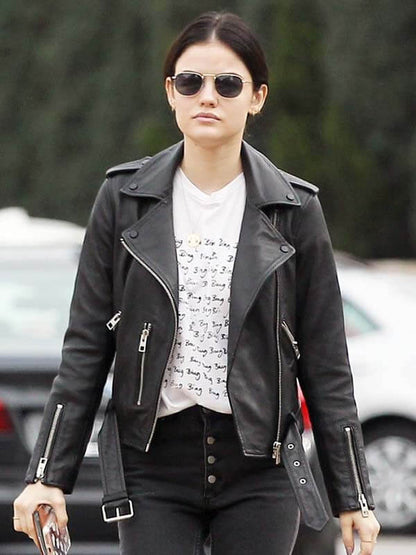 Pretty Little Liars Lucy Hale Biker Leather Jacket
