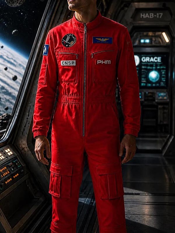 Project Hail Mary 2026 Ryan Gosling Red Jumpsuit