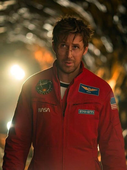 Project Hail Mary 2026 Ryan Gosling Red Jumpsuit