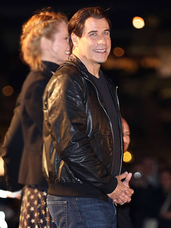 Pulp Fiction 1994 John Travolta Black Leather Jacket