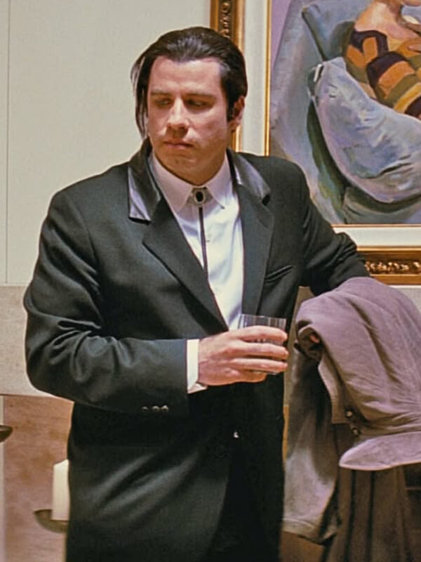 Pulp Fiction 1994 John Travolta Black Wool Blazer