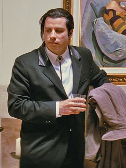 Pulp Fiction 1994 John Travolta Black Wool Blazer