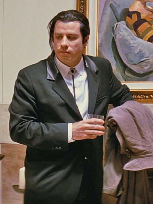 Pulp Fiction 1994 John Travolta Black Wool Blazer