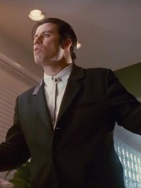 Pulp Fiction 1994 John Travolta Black Wool Blazer