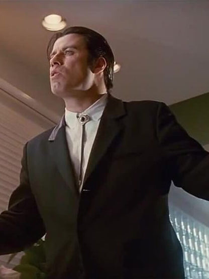 Pulp Fiction 1994 John Travolta Black Wool Blazer