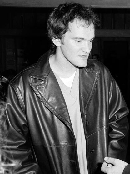 Quentin Tarantino Pulp Fiction Black Leather Coat