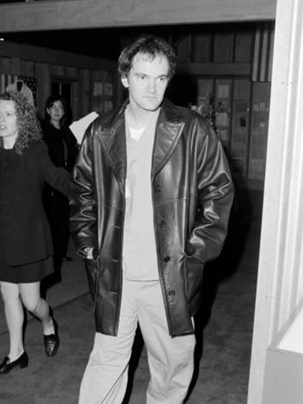 Quentin Tarantino Pulp Fiction Black Leather Coat