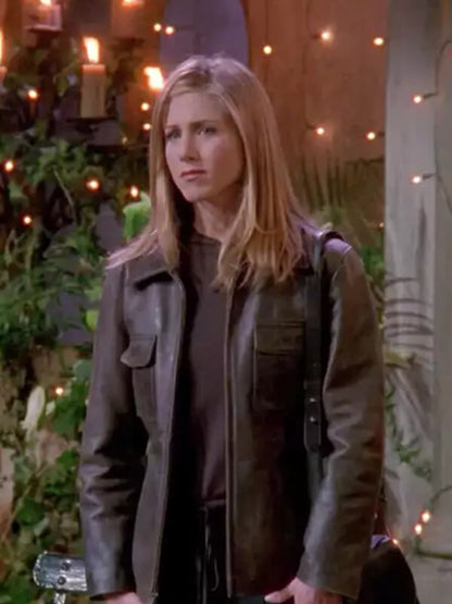 Rachel Green Friends Brown Leather Jacket