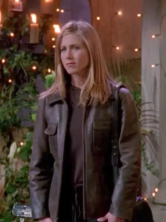 Rachel Green Friends Brown Leather Jacket