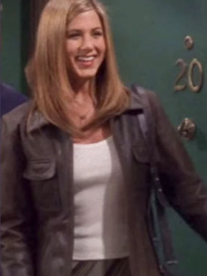 Rachel Green Friends Brown Leather Jacket