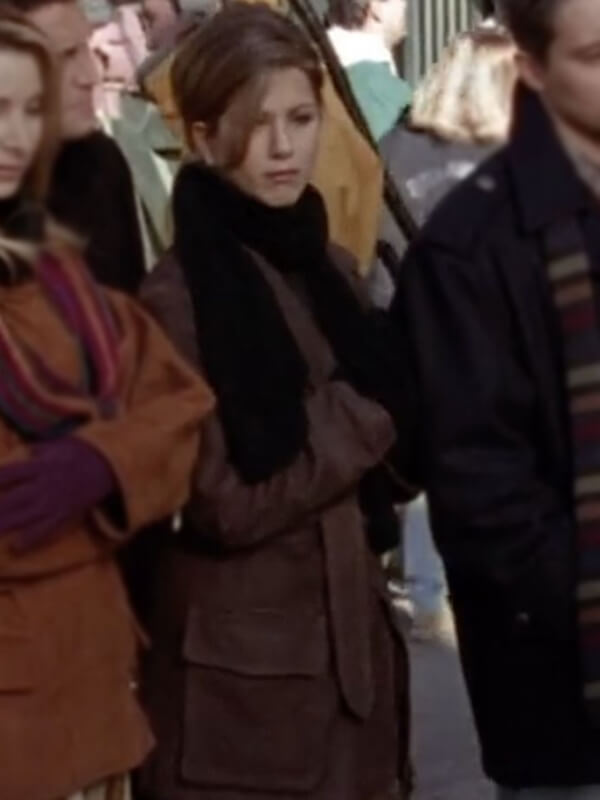 Rachel Green Friends Brown Suede Leather Coats
