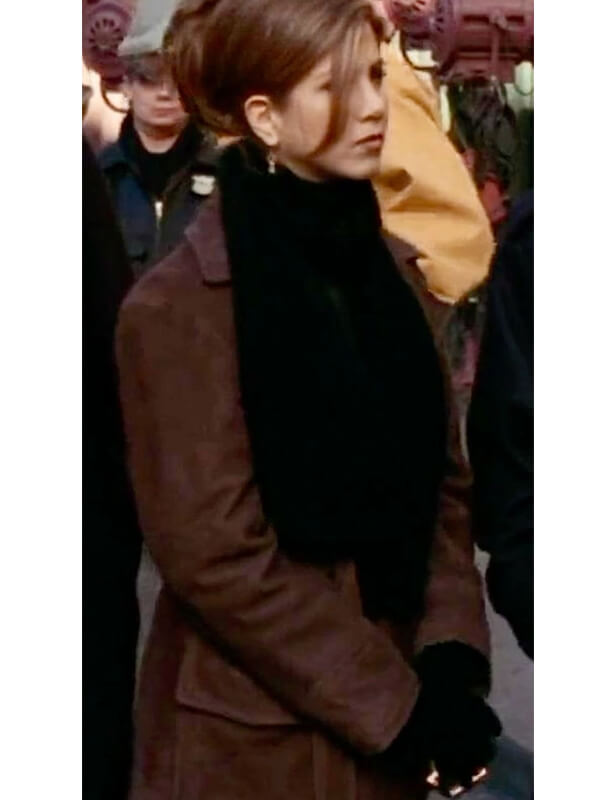 Rachel Green Friends Brown Suede Leather Coats