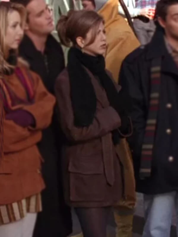 Rachel Green Friends Brown Suede Leather Coats
