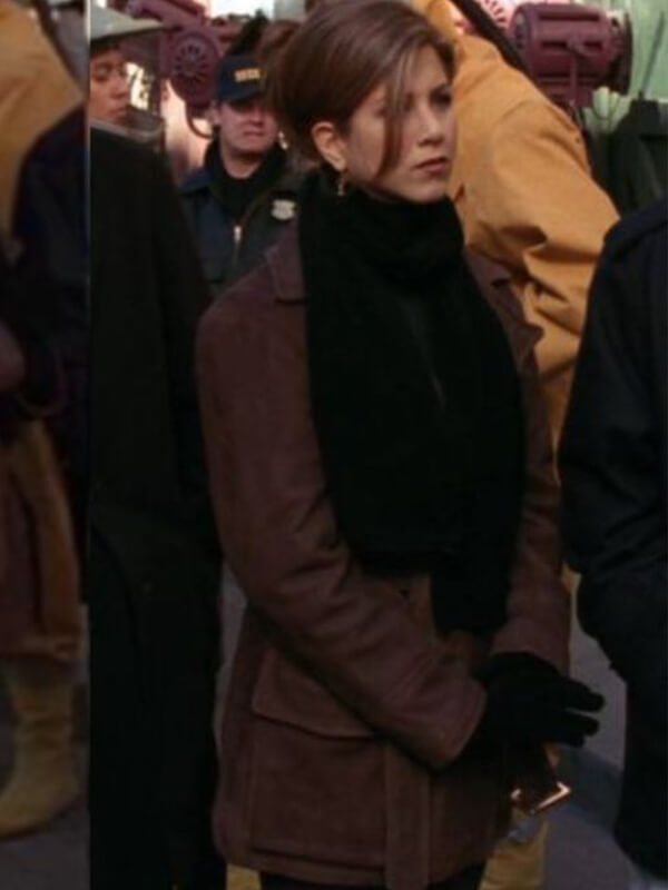 Rachel Green Friends Brown Suede Leather Coats