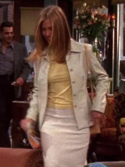  Rachel Green Friends Jennifer Aniston White Jacket