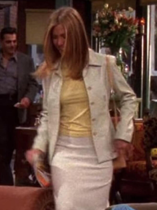  Rachel Green Friends Jennifer Aniston White Jacket
