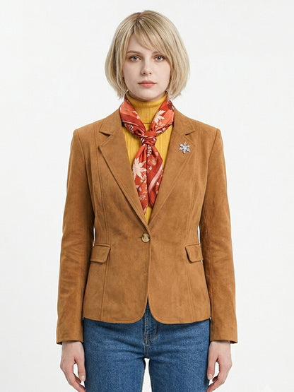 RE4 Remake Ashley Graham Brown Suede Blazer