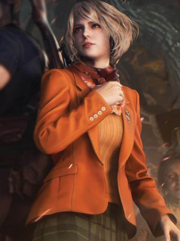 RE4 Remake Ashley Graham Brown Suede Blazer