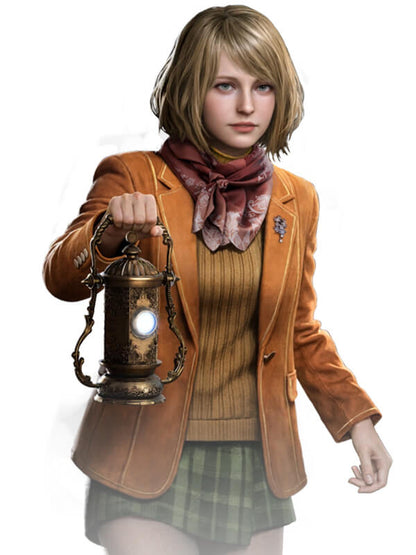 RE4 Remake Ashley Graham Brown Suede Blazer
