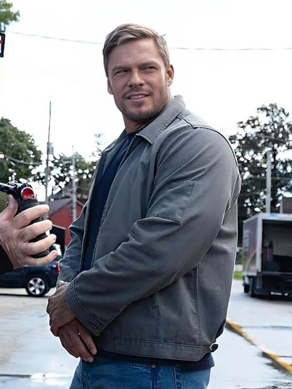 Reacher S02 Jack Reacher Gray Cotton Jacket