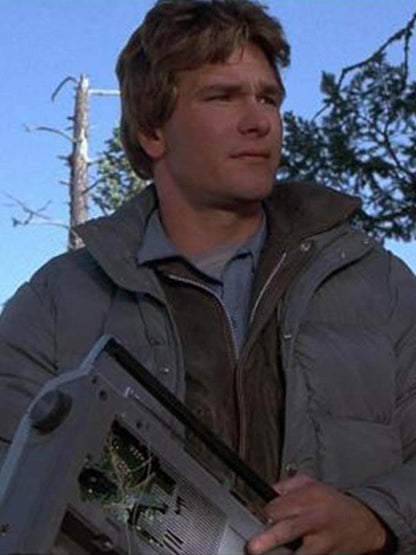 Red Dawn 1984 Patrick Swayze Gray Puffer Jacket