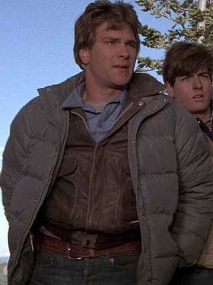 Red Dawn 1984 Patrick Swayze Gray Puffer Jacket