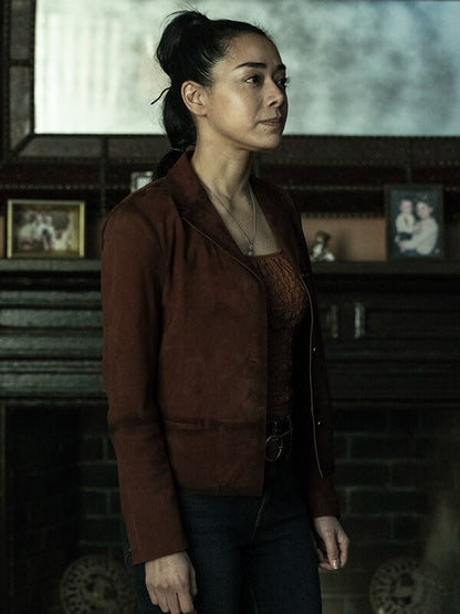 Renata The Walking Dead: Dead City S03 Brown Suede Jacket
