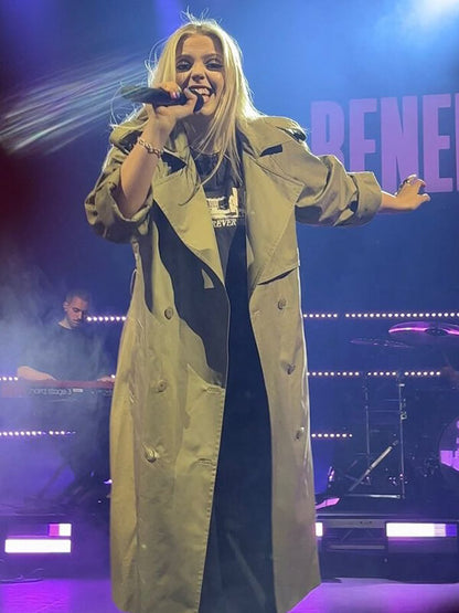 Renee Rapp Beige Cotton Trench Coat