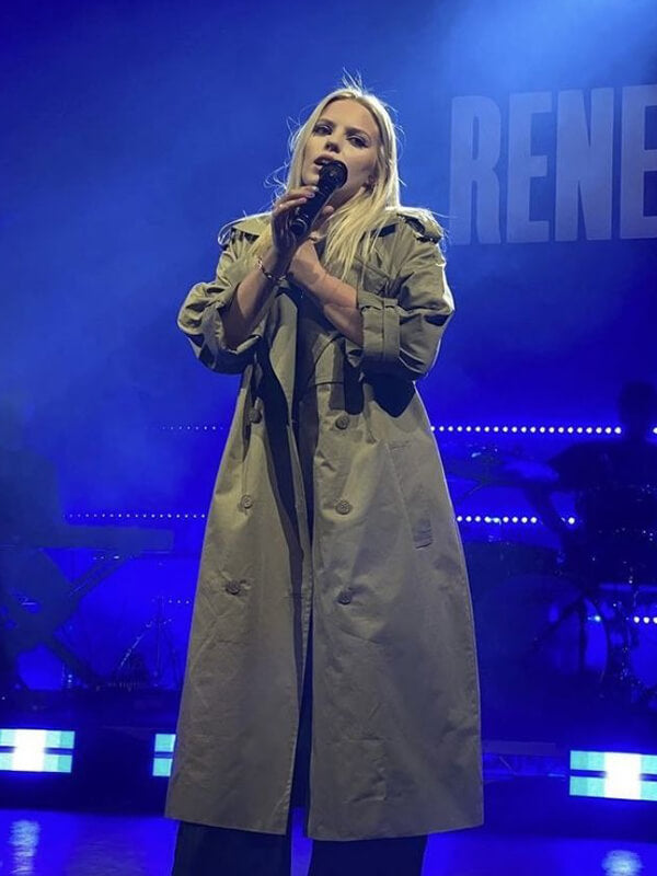 Renee Rapp Beige Cotton Trench Coat