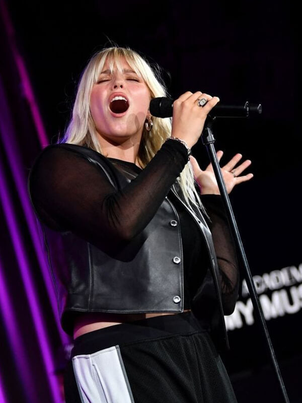 Renee Rapp Black Leather Vest