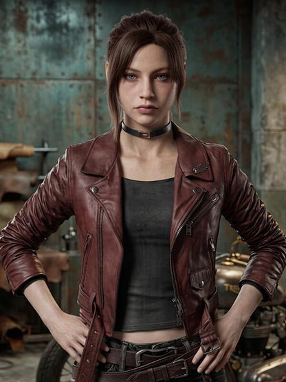 Resident Evil Code Veronica Claire Redfield Leather jacket