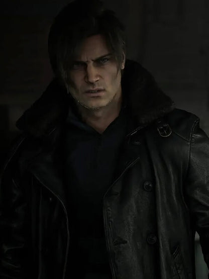 Resident Evil Requiem Leon Kennedy Leather Jacket