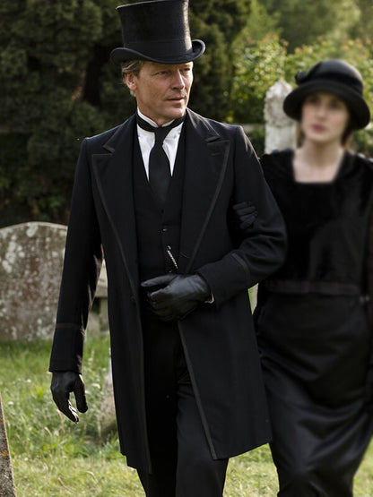 Richard Carlisle  Downton Abbey S02 Black Wool Coat